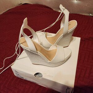 Women's size 7 tie-up Wedge heels